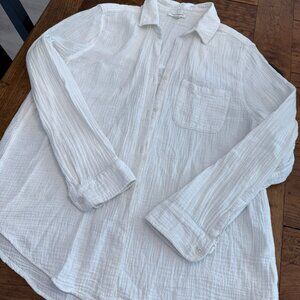 beachlunchlounge White Long Sleeve Button Down Shirt